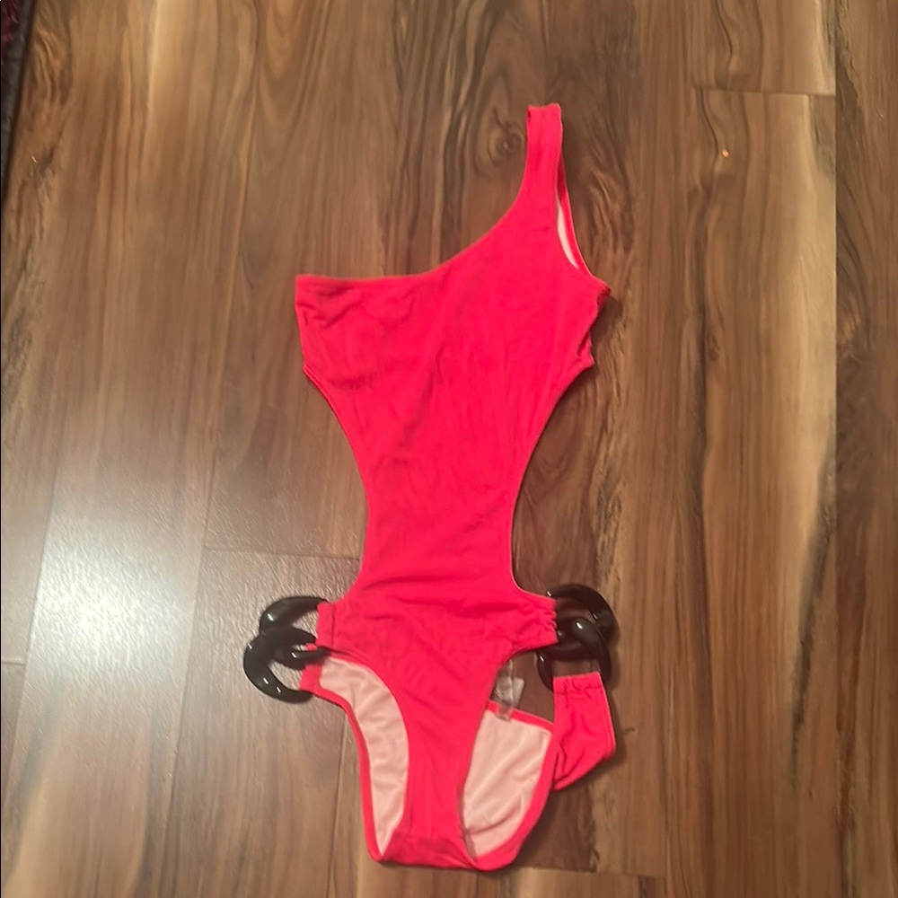 Victoria's Secret One-Shoulder Pink Swim One Piece